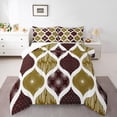 thumbnail image 1 of Homewish Minimalist Spiral Queen Comforter Set,Vintage Bohemian Comforter Sets Queen,Dark Brown,Reversible,3 Pieces,1 Comforter and 2 Pillowcases, 1 of 7