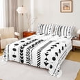 thumbnail image 1 of Homewish Retro Bohemian Geometric Bed Sheets,Boho Exotic Style Full Size Sheets,White,4 Pieces,1 Flat Sheet, 1 Fitted Sheet and 2 Pillowcases, 1 of 6