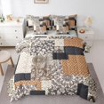 thumbnail image 1 of Homewish Retro Boho Mandala 7-Piece Twin Bedding,Patchwork Geometric Bedding Comforter Set,Brown Gray,Light Gray Reversible, 1 of 8