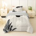 thumbnail image 1 of Homewish Vintage Boho Geometric Twin Comforter Sets,Modern Abstract Stripes Bedding Set,Cream,Light Gray Reversible,2 Pieces,1 Comforter and 1 Pillowcase, 1 of 7