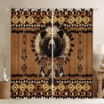 thumbnail image 1 of Homewish 3D Brown Bear Blackout Curtains Set of 2 (52x84 Each), Western Tribal Dreamcatcher Window Curtains, Jungle Wildlife Animal Curtains and Drapes, Curtains and Drapes Room Decor, 1 of 6