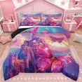 thumbnail image 1 of Homewish 3D Chic Butterfly Queen Comforter Set,Princess Castle Bedding Sets,Pink Blue Bedding Comforter Set For Girl,Breathable Home Decor Reversible,3pcs, 1 of 8
