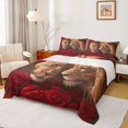 thumbnail image 1 of Homewish 3D Couple Lion Full Size Sheets for Lover, Valentine's Day Rose Bed Sheets, Romantic Anniversary Sheet Sets, Luxury Bedroom Decor, 4 Pieces, 1 of 7