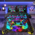 thumbnail image 1 of Homewish 3D Game Console Bedding Comforter Set 7 Pieces for Teen, Gaming Gamer Full Bedding Set, Splash Watercolor Artwork Reversible Fitted Sheet Flat Sheet, Lightweight Room Decor, 1 of 7
