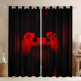 thumbnail image 1 of Homewish 3D Game Console Blackout Curtains Set of 2 (52x84 Each) for Boys, Neon Red Gamepad Window Curtains, Modern Video Game Player Curtains and Drapes, Window Curtains Decor, 1 of 6