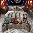 thumbnail image 1 of Homewish 3D Guitar Full Size Comforter Sets for Men, Musical Instruments Bedding Comforter Set, Rock and Roll Music Reversible Bedding Sets, Breathable Home Decor, 3 Pieces, 1 of 8
