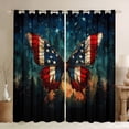thumbnail image 1 of Homewish 3D Jungle Butterfly Black Out Curtains, Hunting Woodland Wildlife Curtains Pack of 2 (42x63 Each), American Flag Animal Bedroom Curtains, Living Room Curtains Decor, 1 of 6