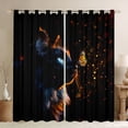 thumbnail image 1 of Homewish 3D Magical Cat Curtains Pack of 2 (42x84 Each) for Teens, Dreamy Butterfly Curtains Blackout, Kawaii Animal Bedroom Curtains, Black Out Curtains Decor, 1 of 6