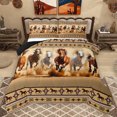 thumbnail image 1 of Homewish 3D Racing Horse Full Size Comforter Sets for Adult, Western Aztec Abstract Bedding Comforter Set, Rustic Animal Reversible Bedding Sets, Microfiber Bedroom Decor, 3-Piece, 1 of 8
