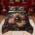 thumbnail image 1 of Homewish 3D Rustic Bee Full Size Comforter Sets for Adult, Vintage Western Flower Floral Bedding Comforter Set, Cartoon Animal Reversible Bedding Sets, Microfiber Bedroom Decor, 3 Pieces, 1 of 8