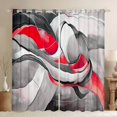 thumbnail image 1 of Homewish 3D Spiral Print Kitchen Curtains,Modern Aesthetic Black Out Curtains Pack of 2 (42x63 Each),Red, 1 of 6