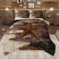thumbnail image 1 of Homewish 3D Texas Stars Bedding Comforter Set,Western Rustic Farmhouse Twin Comforter Sets,Brown Beige Bedding Set For Boys Kids,Breathable Home Decor Reversible,2-Piece, 1 of 9