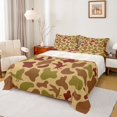 thumbnail image 1 of Homewish Abstarct Camo Camouflage Queen Sheet Sets,Country Mallard Flat Sheet,Green Brown Red Queen Fitted Sheet For Kids,Breathable Home Decor,4-Piece, 1 of 7