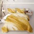 thumbnail image 1 of Homewish Abstract Artwork Quilt King,Gold Stone Pattern King Coverlet Set,3pcs, 1 of 7