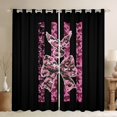 thumbnail image 1 of Homewish Abstract Bow-Tie Blackout Curtains Set of 2 (52x84 Each) for Female Men,Black Pink Camouflage Window Curtains,Abstract Splash Curtains and Drapes,Luxury Bedroom Decor, 1 of 6