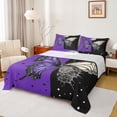 thumbnail image 1 of Homewish Abstract Butterfly 3pcs Twin Sheet Sets For Female Men Teens,Black Purple Twin Fitted Sheet,Exotic Style Breathable Flat Sheet,Luxury Bedroom Decor, 1 of 7