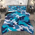 thumbnail image 1 of Homewish Abstract Camouflage Bedding Comforter Set 2pcs for Kids Children Teens,Blue Black Twin Comforter Sets Microfiber,Geometric Camo Breathable Bedding Set,Luxury Bedroom Decor,Reversible, 1 of 8