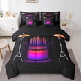 thumbnail image 1 of Homewish Abstract Drum Set 7 Pieces Bedding Comforter Set For Female Men Adults,Music Theme Full Bedding Set Lightweight,Musical Melody Fitted Sheet Flat Sheet,Luxury Bedroom Decor,Reversible, 1 of 8