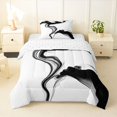 thumbnail image 1 of Homewish Abstract Fluid Ink Twin Comforter Sets,Contemporary Art Bedding Set,Black,Reversible,2-Piece,1 Comforter and 1 Pillowcase, 1 of 7