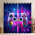 thumbnail image 1 of Homewish Abstract Gamepads Black Out Curtains for Teens Boys Girls,Video Game Curtains Pack of 2 (42x63 Each),Gradient Ombre Bedroom Curtains,Luxury Bedroom Decor, 1 of 6