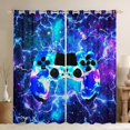 thumbnail image 1 of Homewish Abstract Gamer Black Out Curtains for Teens Boys Girls,Lightning Video Game Curtains Pack of 2 (42x63 Each),Universe Galaxy Bedroom Curtains,Breathable Home Decor, 1 of 6