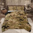 thumbnail image 1 of Homewish Abstract Geometric Camo Bedding Comforter Set 2pcs for Teens Adults,Vintage Camouflage Twin Comforter Sets Microfiber,Black Brown Breathable Bedding Set,Super Cozy Room Decor,Reversible, 1 of 8