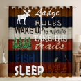thumbnail image 1 of Homewish Abstract Geometric Striped Blackout Curtains Set of 2 (52x84 Each),Lake House Window Curtains,Country Farmhouse Lodge Curtains and Drapes For Kids,Breathable Home Decor, 1 of 6