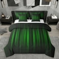 thumbnail image 1 of Homewish Abstract Ombre Stripes 7-Piece Twin Bedding Sets,Modern Abstract Geometric Bedding Comforter Set,Green Black Lines Sheet Sets For Adults,Breathable Home Decor Reversible, 1 of 8