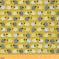 thumbnail image 1 of Homewish Abstract Sheep Fabric by the Yard 1 Yard,Cartoon Animal Home Decor Fabric by the Yard,Yellow White Gray Sewing Fabric For Girls Kids,Ultra Soft Home Decor, 1 of 6