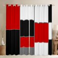 thumbnail image 1 of Homewish Abstract Square Black Out Curtains for Female Men,Geometric Plaid Curtains Pack of 2 (42x63 Each),Retro Vintage Minimalist Bedroom Curtains,Luxury Bedroom Decor, 1 of 6