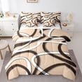 thumbnail image 1 of Homewish Abstract Stripes 7-Piece Twin Bedding Sets For Teens Boys Girls,Geometric Lines Bedding Comforter Set,Vintage Aesthetic Breathable Sheet Sets,Ultra Soft Home Decor,Reversible, 1 of 8