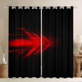 thumbnail image 1 of Homewish Abstract Waves Stripes Curtains Pack of 2 (42x84 Each),Modern Asbtarct Geometric Curtains Blackout,Black Red Bedroom Curtains For Girl Boys,Ultra Soft Home Decor, 1 of 6