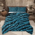 thumbnail image 1 of Homewish Abztract Zebra Stripe Full Size Comforter Sets,Diamond Sparking Print Bedding Comforter Set,Blue Black Bedding Sets For Girsl Kids,Breathable Home Decor Reversible,3pcs, 1 of 8