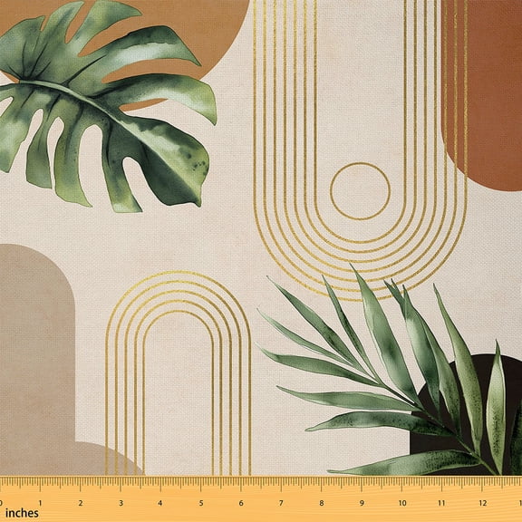 Homewish Adult Modern Minimalst 01, Wheat Cycle Stripes Abstract Room Decor Fabric by the Yard, Mid Century Fashion Sewing Fabric, Luxury Bedroom Decor