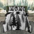thumbnail image 1 of Homewish Adult Rustic Farmhouse Full Size Comforter Sets, Jungle Botanical Bedding Comforter Set, Grey Watercolor Art Reversible Bedding Sets, Super Cozy Room Decor, 3-Piece, 1 of 8