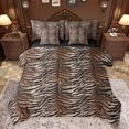 thumbnail image 1 of Homewish Twin Size 7-Piece Abstract Zebra Print Microfiber Comforter Set, 1 of 8