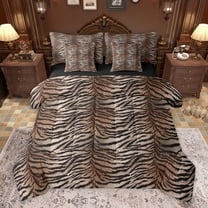 Homewish Twin Size 7-Piece Abstract Zebra Print Microfiber Comforter Set