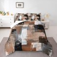 thumbnail image 1 of Homewish Aesthetic Brown Geometric Queen Comforter Set,Retro Abstract Art Comforter Sets Queen,Reversible,3pcs,1 Comforter and 2 Pillowcases, 1 of 7