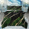 thumbnail image 1 of Homewish Aesthetic Marble Full Size Comforter Sets,Ink Fluid Desgin Bedding Comforter Set,Black Gold Green Bedding Sets For Teens,Breathable Bedroom Decor Reversible,3pcs, 1 of 8