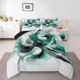 thumbnail image 1 of Homewish Aesthetic Ombre Queen Comforter Set,Geometric Abstract Comforter Sets Queen,Mint Green,Black Reversible,3 Pieces,1 Comforter and 2 Pillowcases, 1 of 7