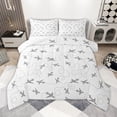 thumbnail image 1 of Homewish Aircraft Bedding Comforter Set,Kids Airplane Print Twin Comforter Sets,Gray White Bedding Set For Boys Teens,Breathable Home Decor Reversible,2-Piece, 1 of 8