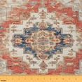 thumbnail image 1 of Homewish Ancient Boho Geometric Fabric by the Yard 3 Yard,Bohemain Flower Floral Sewing Fabric,Beige Orange Blue Room Decor Fabric by the Yard For Men Women,Super Cozy Room Decor, 1 of 6