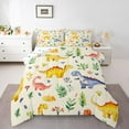 thumbnail image 1 of Homewish Ancient Dinsaur Bedding Comforter Set,Cartoon Dino Twin Comforter Sets,Beige Green Bedding Set For Boys Teens,Breathable Home Decor Reversible,2 Pieces, 1 of 8