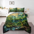 thumbnail image 1 of Homewish Ancient Dinosaur Dino Full Size Comforter Sets,Tropical Botanical Plant Bedding Comforter Set,Natural Landscape Bedding Sets For Boys Teens,Breathable Home Decor Reversible,3-Piece, 1 of 8