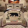 thumbnail image 1 of Homewish Animal Bear Full Size Comforter Sets 3-Piece for Female Men Adults,Retro Vintage Bedding Comforter Set,Jungle Woodland Wildlife Lightweight Bedding Sets,Lightweight Room Decor,Reversible, 1 of 8