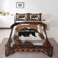 thumbnail image 1 of Homewish Animal Bear Full Size Comforter Sets 3-Piece for Kids Teens Adults,Cow Print Bedding Comforter Set,Tribal Aztec Lightweight Bedding Sets,Microfiber Bedroom Decor,Reversible, 1 of 8