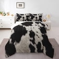 thumbnail image 1 of Homewish Animal Cow Print 3 Pieces Queen Comforter Set for Female Men Adults,Black White Ultra Soft Bedding Sets,Rustic Farmhouse Bedding Comforter Set Breathable,Lightweight Room Decor,Reversible, 1 of 8