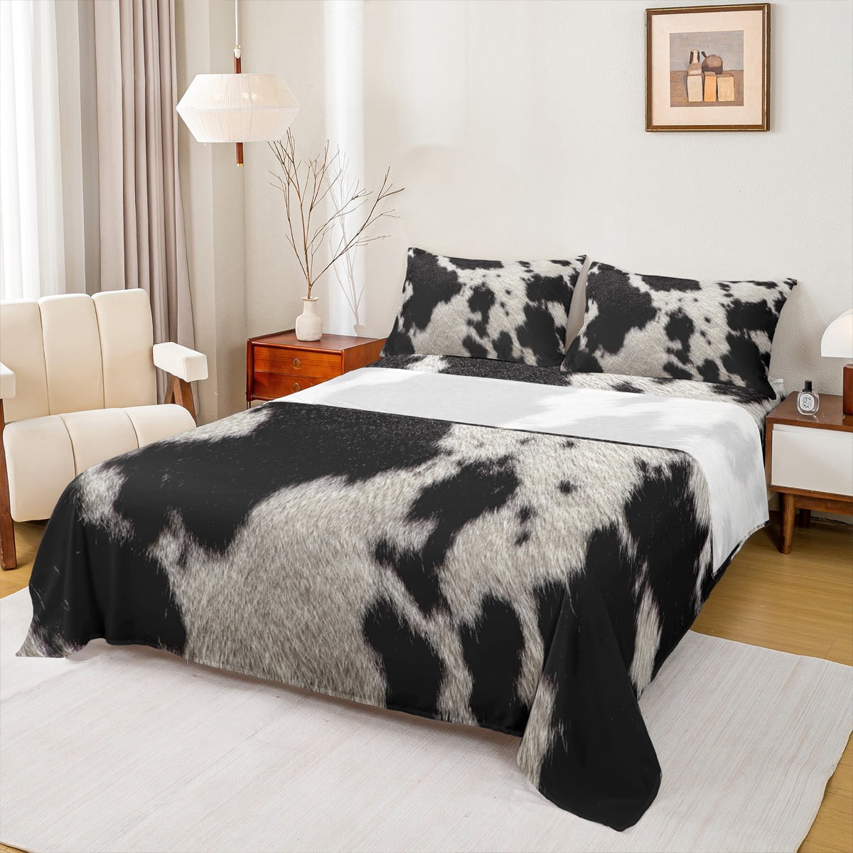 Cow Print Bed Sheets