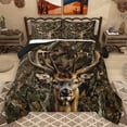 thumbnail image 1 of Homewish Animal Deer Full Size Comforter Sets 3-Piece for Female Men Adults,Tree Branches Bedding Comforter Set,Jungle Woodland Wildlife Lightweight Bedding Sets,Lightweight Room Decor,Reversible, 1 of 8