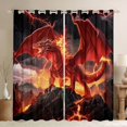thumbnail image 1 of Homewish Animal Dragon Blackout Curtains Set of 2 (52x84 Each) for Kids Children Teens,Abstract Lightning Window Curtains,Black Orange Curtains and Drapes,Ultra Soft Home Decor, 1 of 6